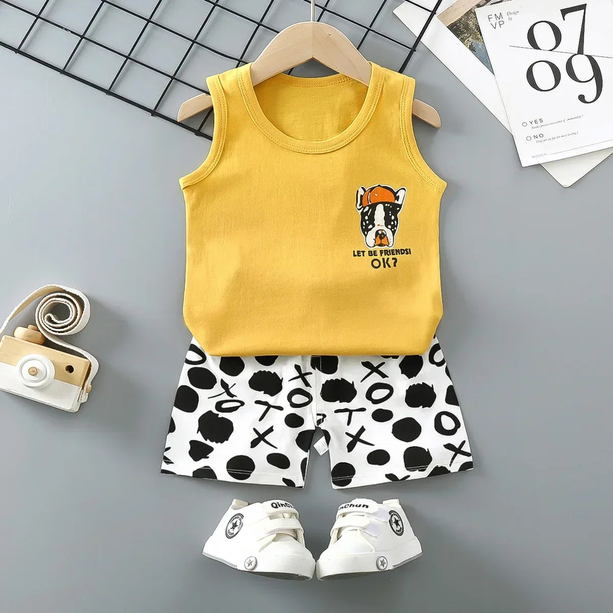 Children Sets Kids Clothes Boys Girls Vest Suit